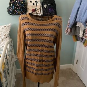 Jane Intarsia Knit Pullover Sweater